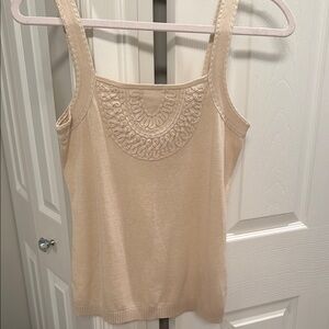 Elegant Cream Embroidered Women's Top